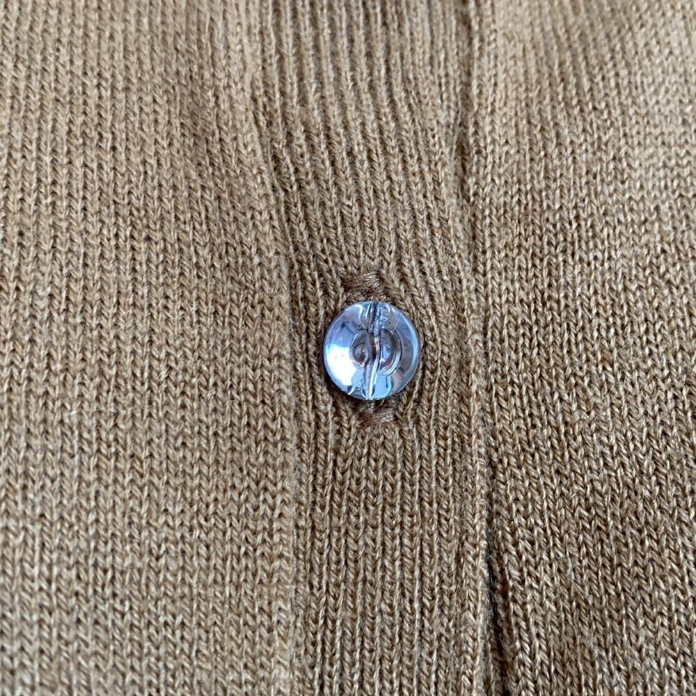 Susan Graver Style QVC Lined Sweater Top Button Down Cardigan M Brown - Picture 3 of 11